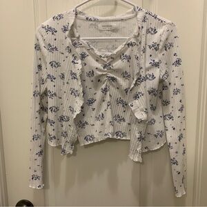 co-ord two piece cardigan and cami top